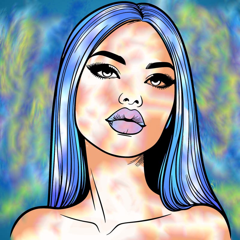 realistic woman with full lips