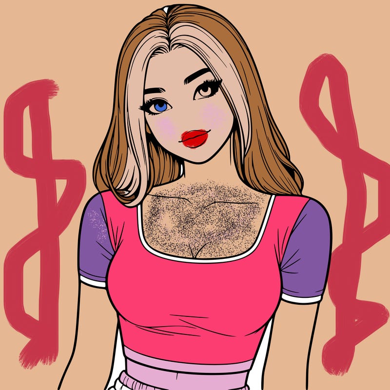 realistic girl with crop top