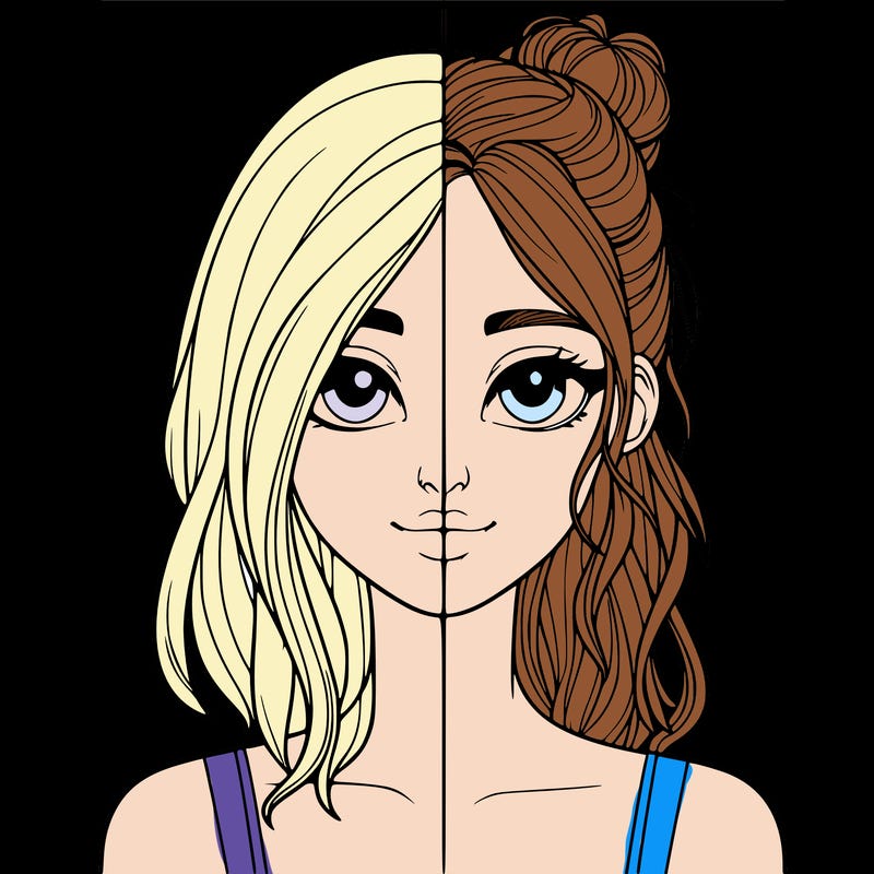 realistic girl split