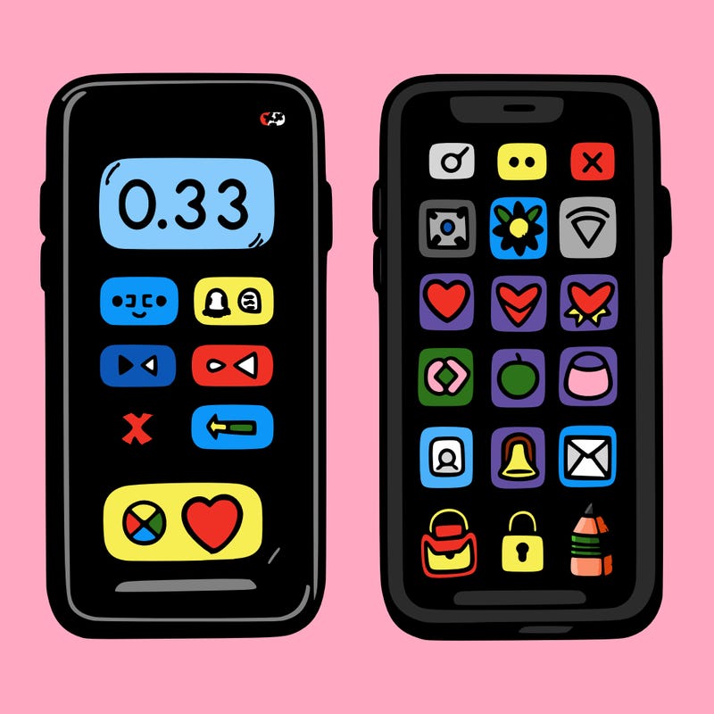 a phone with apps on it