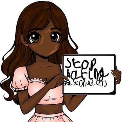 realistic pretty girl holding blank sign