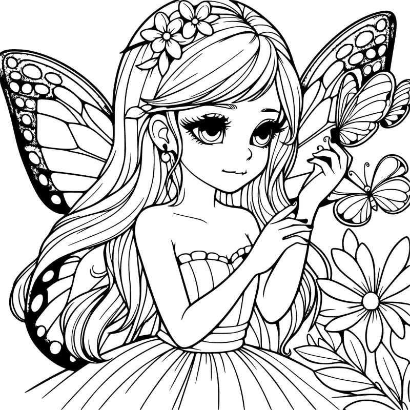 butterfly realistic fairy girl