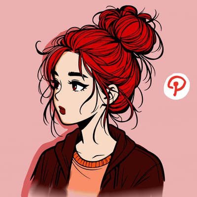 realistic teenage girl with a messy bun