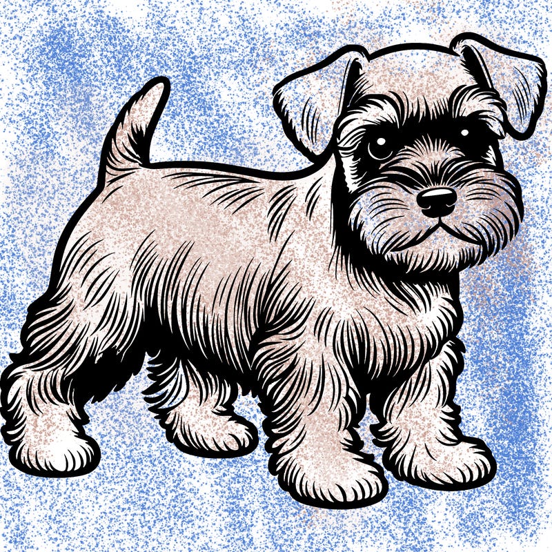 realistic dog thats a mini snowser thats cute