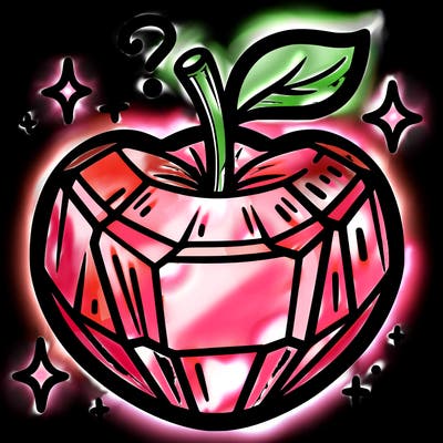 very shiny crystal apple
