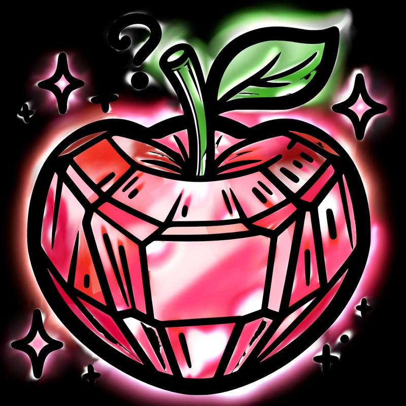 very shiny crystal apple