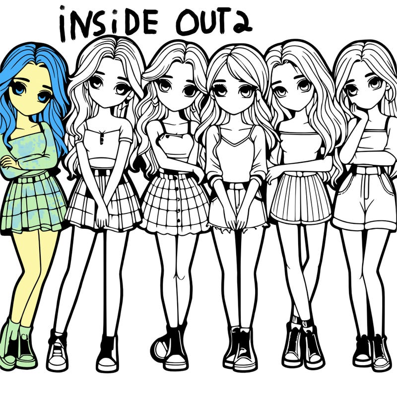 a group of girls realistic