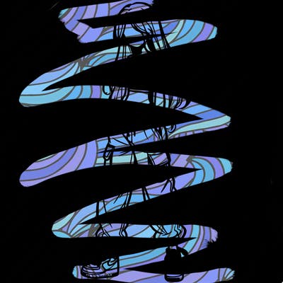 girl in baggy pants crop top and long hair