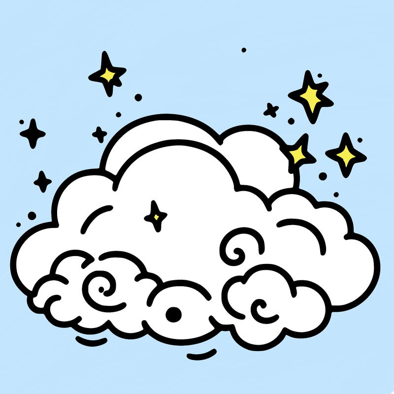 pink starry cloud sky