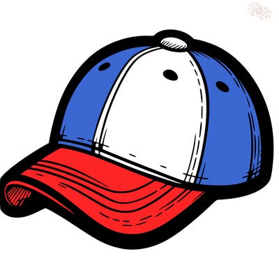 a baseball cap with a curved brim and adjustable strap.