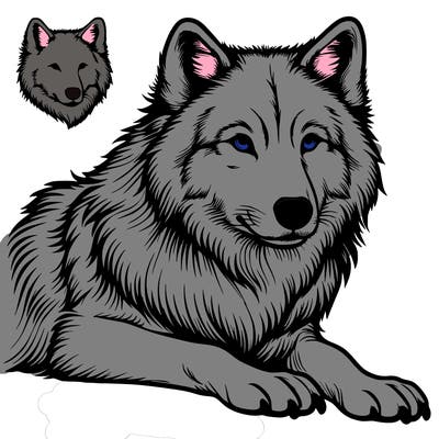realistic wolf