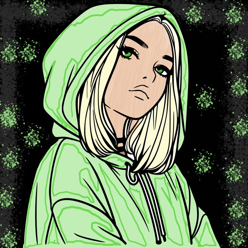 a realistic girl in a hoodie