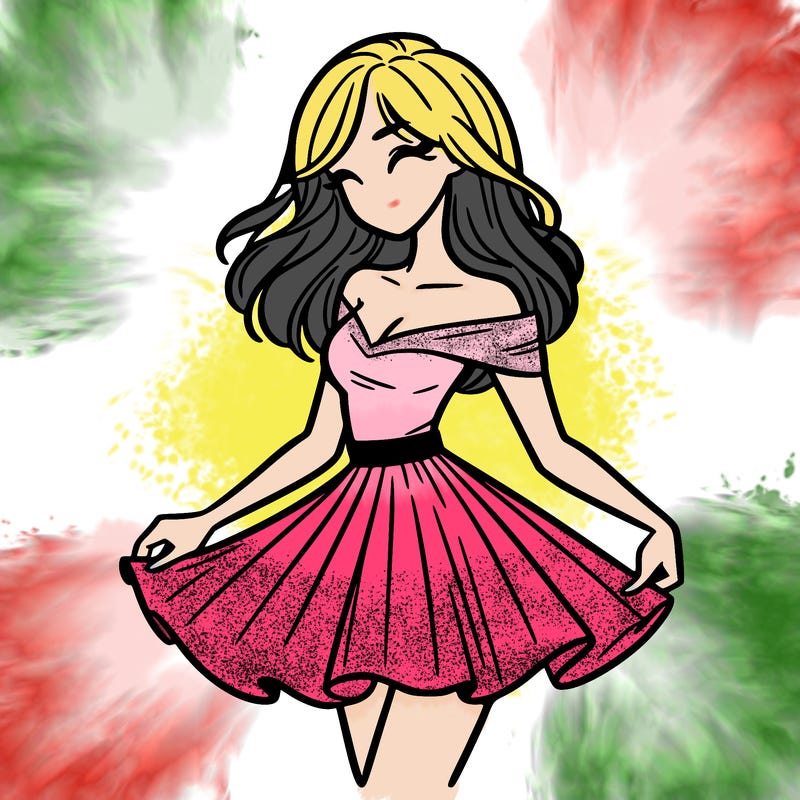 woman in skirt