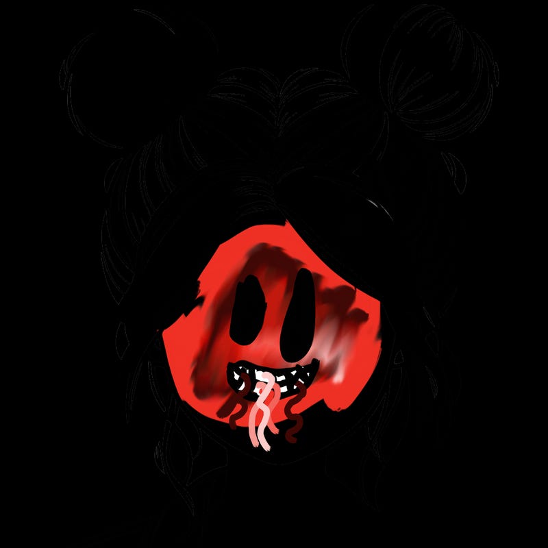 realistic girl with buns on the top of her hair