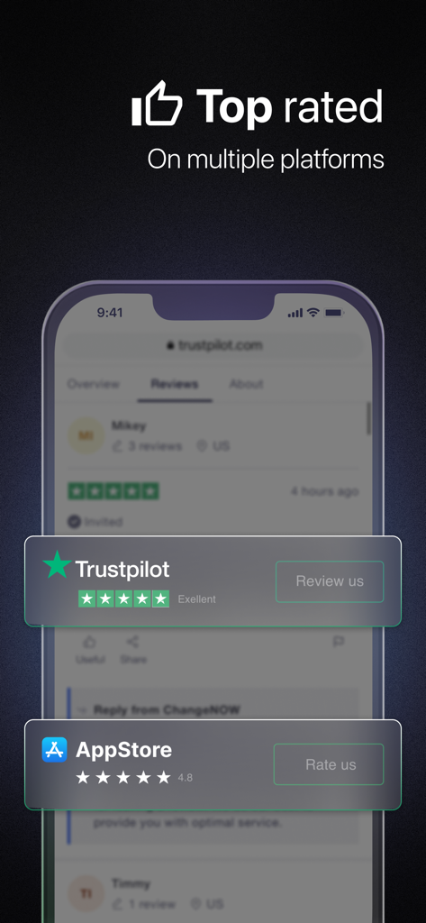 ChangeNOW: Crypto Exchange - Exchange di criptovalute ChangeNOW con le migliori valutazioni su Trustpilot e App Store