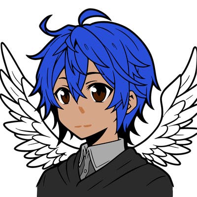 anime boy with wings