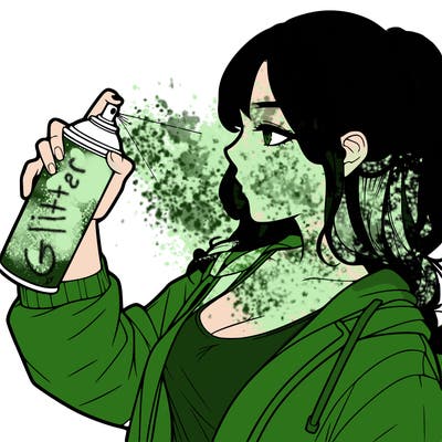 a realistic girl spray, painting