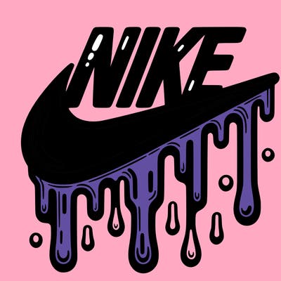 dripping nike logo