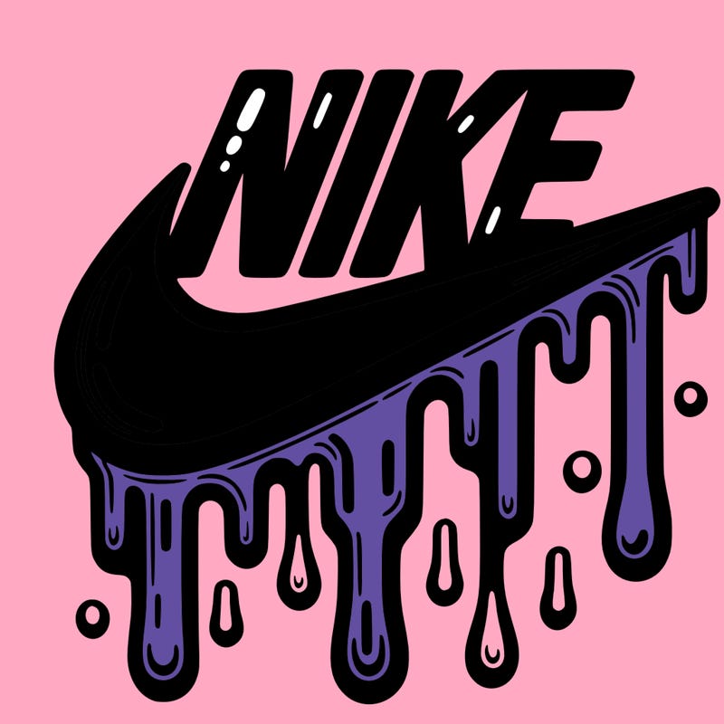 dripping nike logo