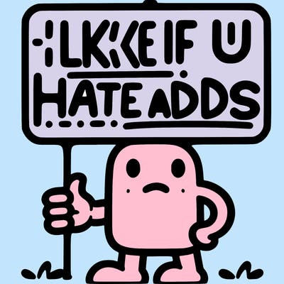 sign that says like if u hate adds