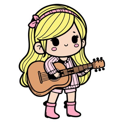 girl with guitar
