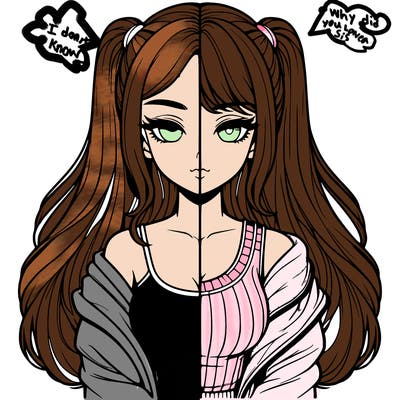 realistic girl split