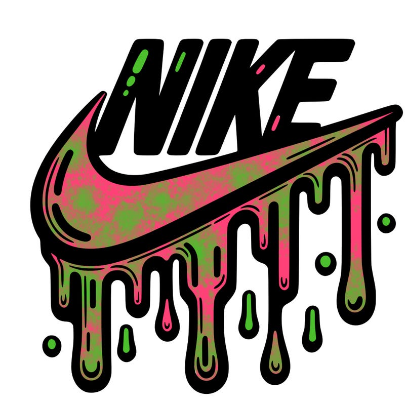dripping nike logo