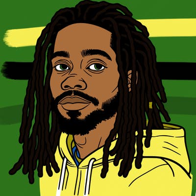 man with dreads