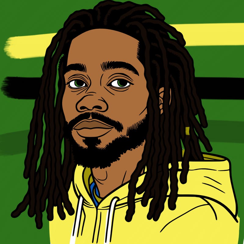 man with dreads