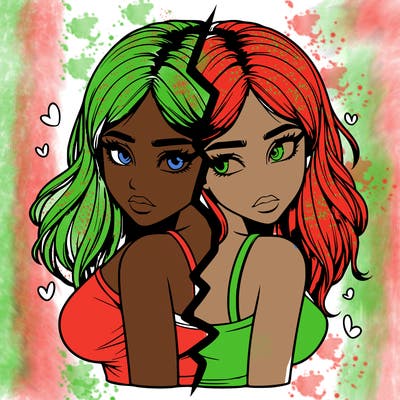 realistic girl split