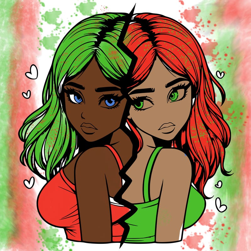 realistic girl split