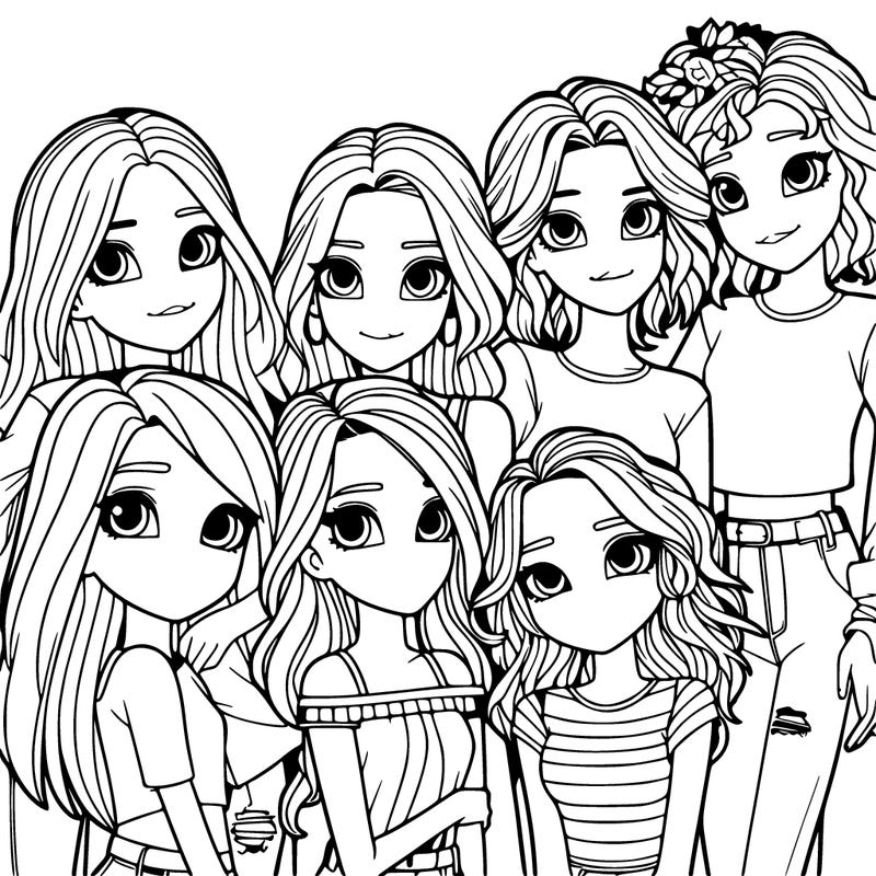 friend group of 6 all girls