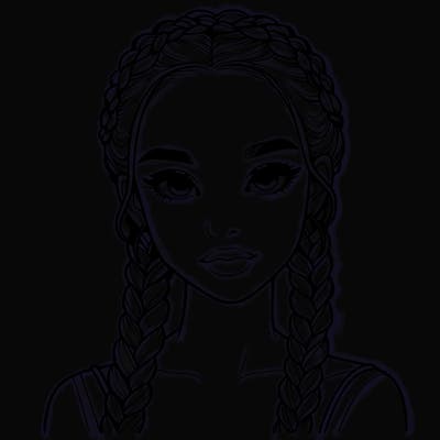 realistic girl with braids