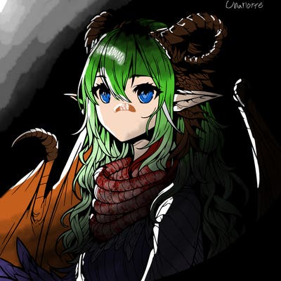 dragon girl realistic fantasy