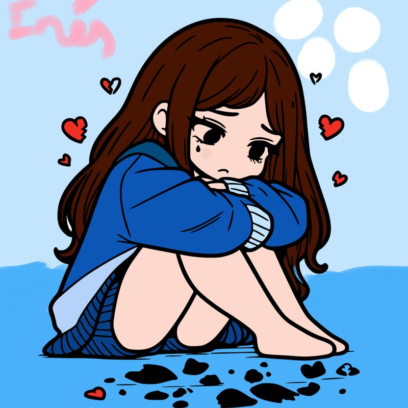 a girl after a breakup