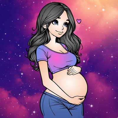 realistic pregnant girl