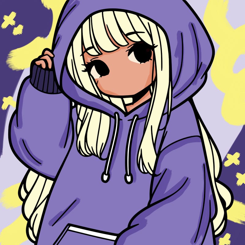 girl in a over sizes hoodie