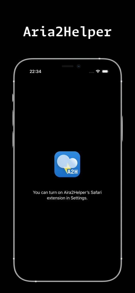 Aria2 Helper - Aria2 Helper extension activation instructions on iPhone