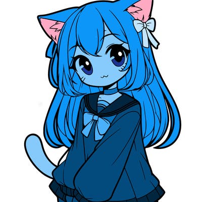 cat anime girl