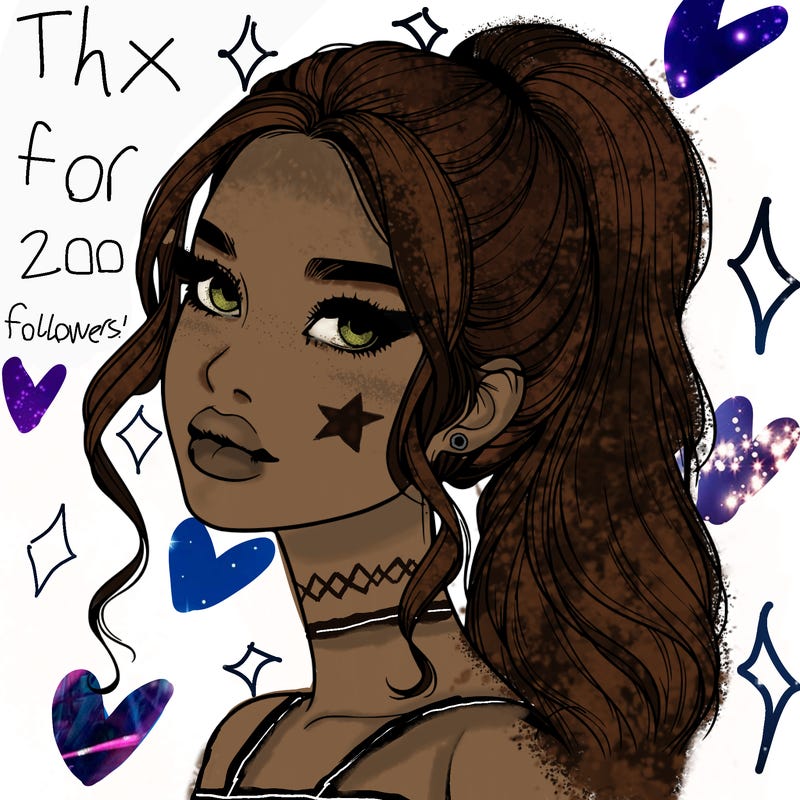 realistic girl with a ponytail on her hair and lips