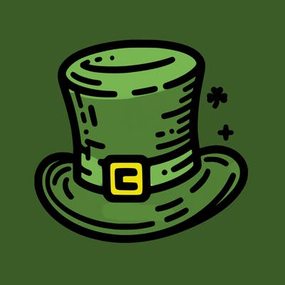 st patrick hat with thin lines