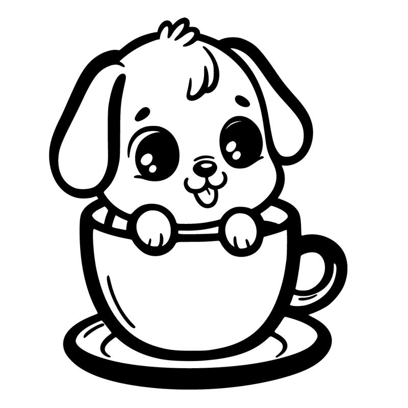 puppy in a cup