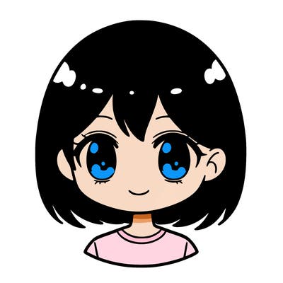 eden’sworld7 dark brown hair short likes pink blue eyes