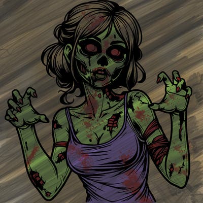 realistic zombie girl