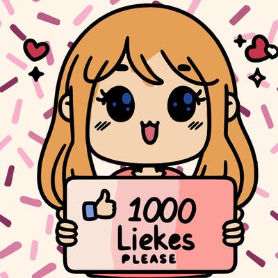 a girl holding a sign that says 1000 likes please