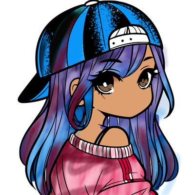 girl with a backward hat on