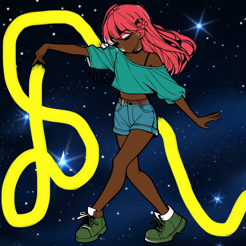 realistic girl danceing