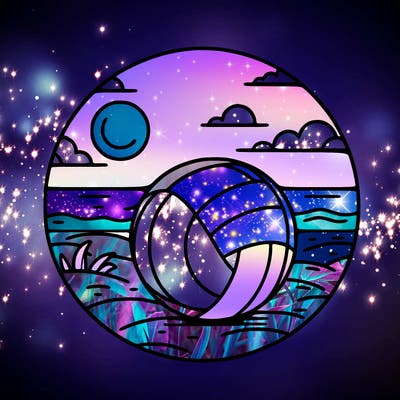 volleyball on a beach