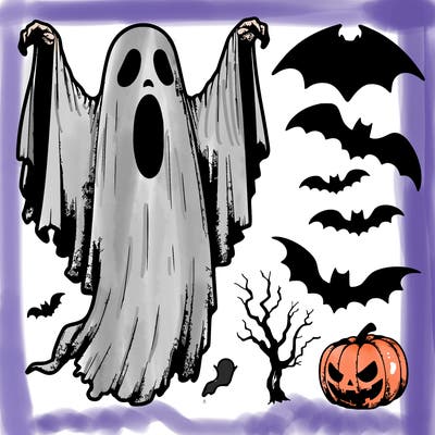 scary halloween realistic ghost