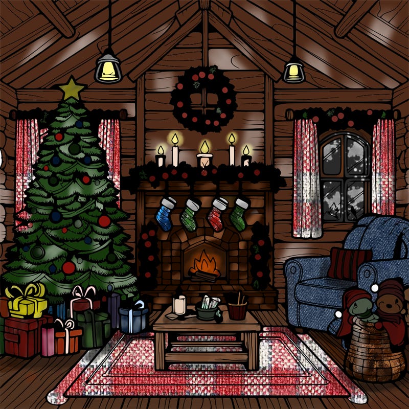 christmas house interior